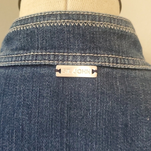 ST. John Sport Denim Jacket Size P - Picture 5 of 5